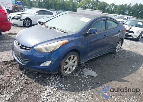 2013 Hyundai Elantra Limited from USA, damaged, VIN KMHDH4AE3DU688713